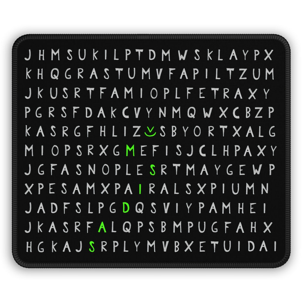 Halfquake Amen Letter Field (Green Highlights) - Mouse Pad