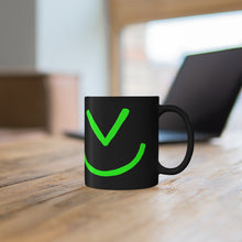 Load image into Gallery viewer, Black Mug with Evil Smiley

